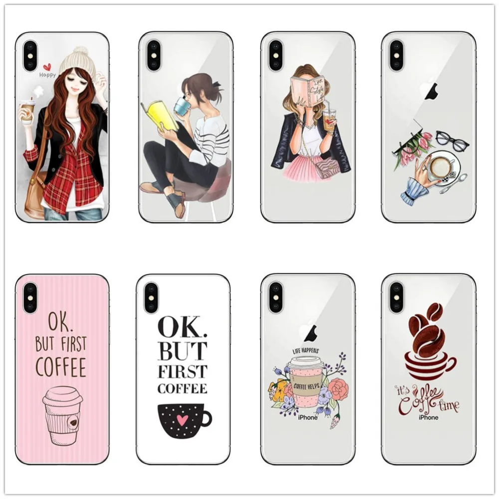 Модный женский силиконовый чехол с принтом кофе для офиса девушки iPhone 11 pro 12 mini Max 5
