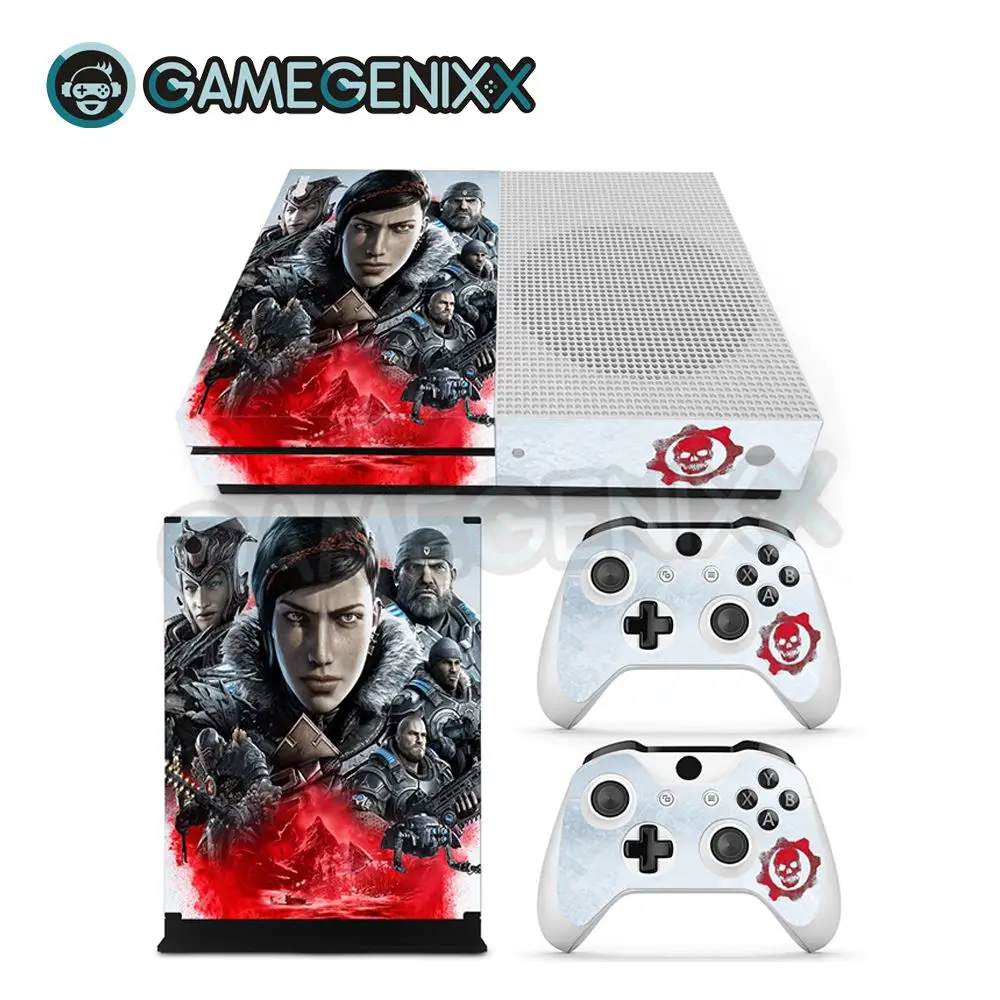 

GAMEGENIXX Skin Sticker Vinyl Decal for Xbox One Slim Console and 2 Controllers - Gears 5