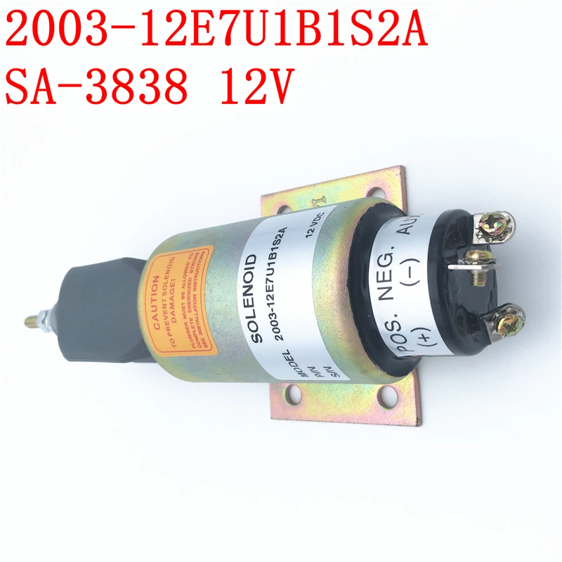 SA-3838-12 Соленоидный клапан выключения 2003-12E7U1B1S2A SA-3838 для экскаватора 12V
