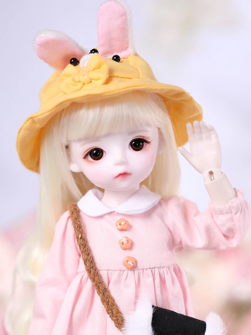 1/3, 1/4, 1/6, BJD, кукла, милое розовое платье для BJD, куклы, игрушки, аксессуары, одежда, включает в себя платье+ носки+ шляпу+ сумку