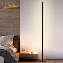 Скандинавский светодиодный напольный светильник с затемнением, минималистичное стоячие лампы, гостиная, светодиодный алюминиевый светильник, стоящая лампа для внутреннего декора, настольные лампы
