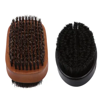 

1PC Hot Sale Face Massage Mustache Clean Comb Beards Tool Men Double-Side Bristle Beard Brush Salon Barber Shaving Brush