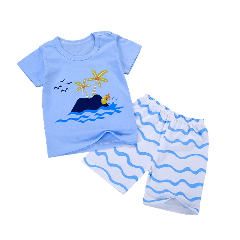 

Baby Clothing Boys Animal Tops+Shorts Outfits Girls Short Sleeve Clothes Set Kid Summer Suit Sleepwear Pajamas 0-4T
