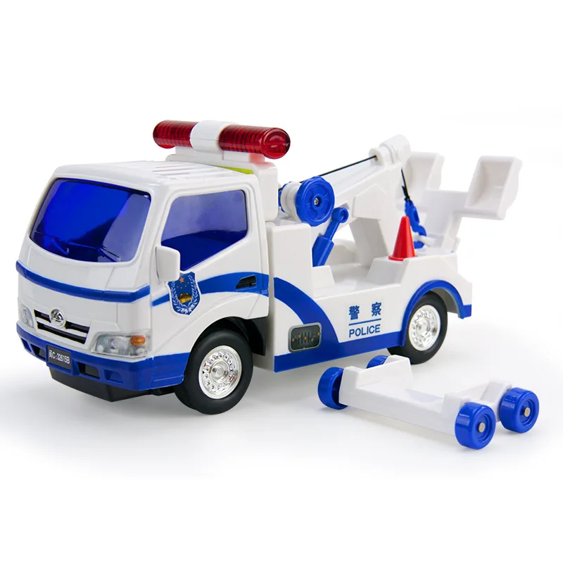 

Lili Inertia Engineering Vehicle Model Wrecker Maintenance Trailer Car Highway Wreckers Children Toy Car