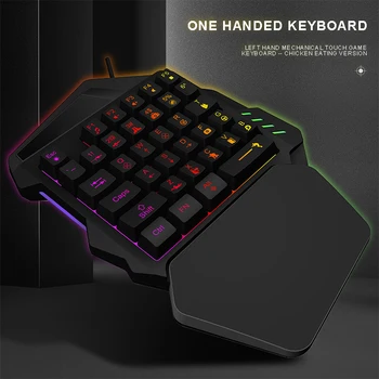 

POHIKS One-Handed RGB Mechanical USB Wired Gaming Keyboard 35 Keys Mini Keypad With Colorful Backlight For PC Gamer