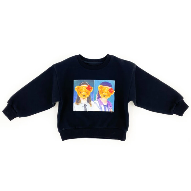sweatshirt Детский свитер для маленьких мальчиков и девочек, вязаный свитер и платье, леггинсы, зимние модные брендовые топы, детский вязаный пуловер, топы - Цвет: sweatshirt