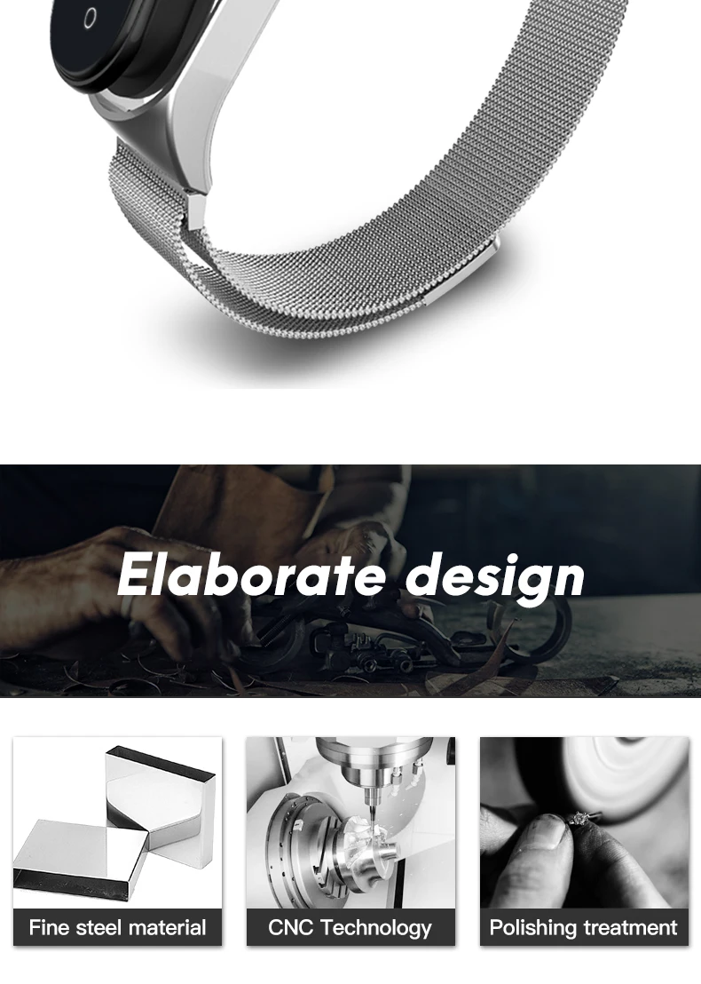 IONCT, магнитный металлический ремешок для Xiaomi mi, 4 ремешка, браслет для часов, браслет для mi, 3 ремешка, смарт-браслет, аксессуары