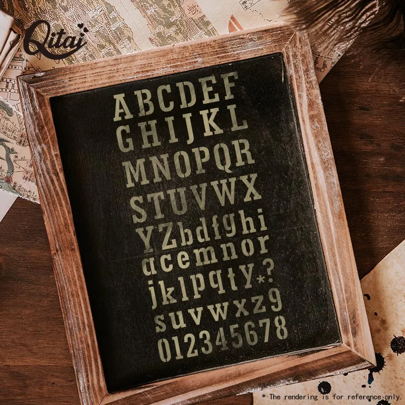 Qjing 31 см x 15 см 1 шт. ремесло DIY Скрапбукинг трафарет с алфавитом для стен штамп для росписи альбом декор Тиснение бумажная карта STC003