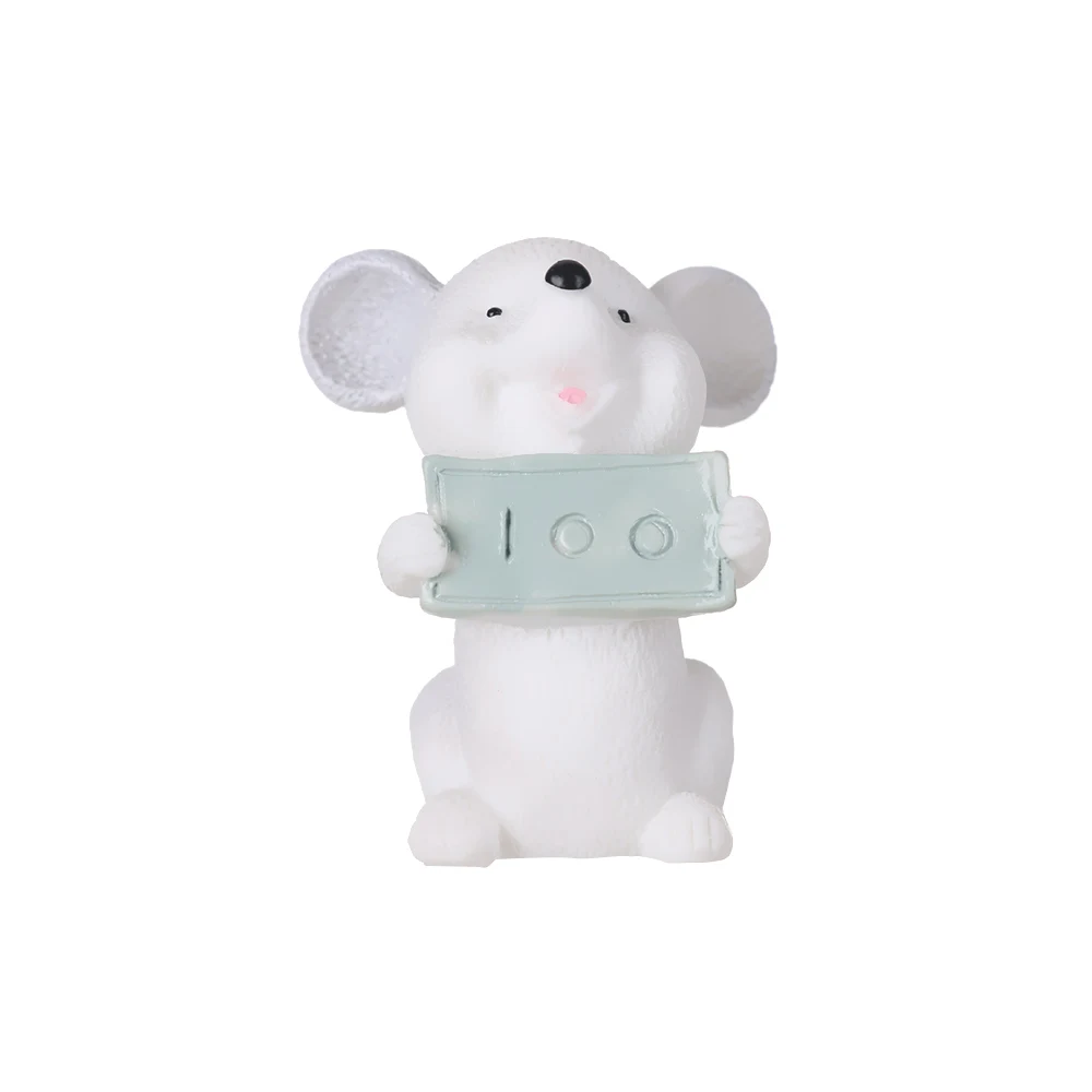 Деньги мышь фигурка микро Пейзаж украшения миниатюрные мыши мультфильм бонсай для домашнего декора Смола Золото модель животного - Цвет: 16