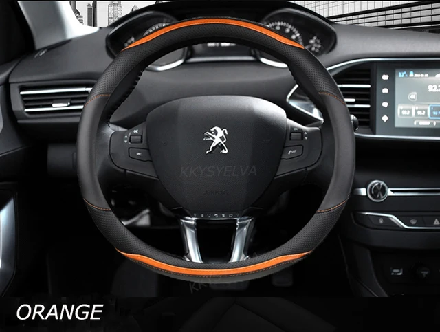 Für Peugeot 308 2014 ~ 2021 II III T7 T9 308 SW Auto Lenkrad Abdeckung  Carbon Fibre + Leder mädchen Mode Auto Zubehör - AliExpress