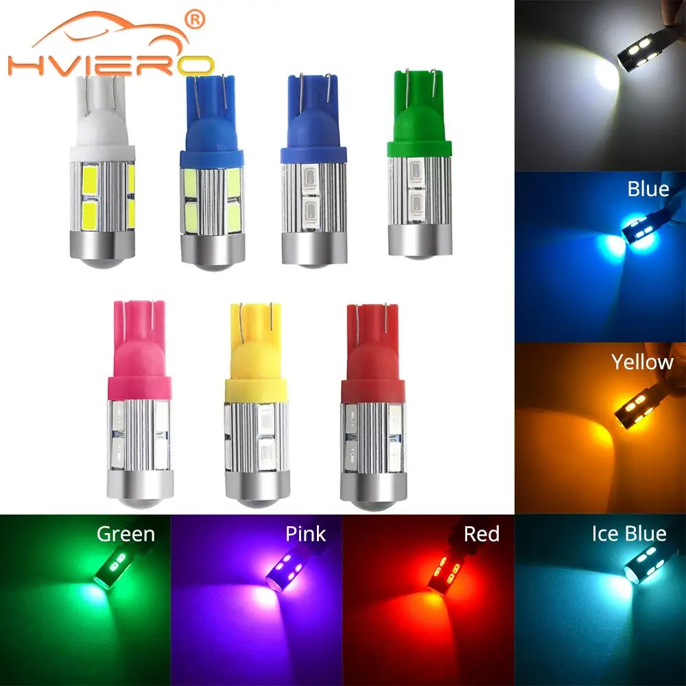 T10 W5w белый красный синий зеленый розовый 5630 10Led авто Led 194 168 DC 12v сигнал заднего хода светильник Автомобильный светодиодный стояночный задний светильник s клиновидная лампа