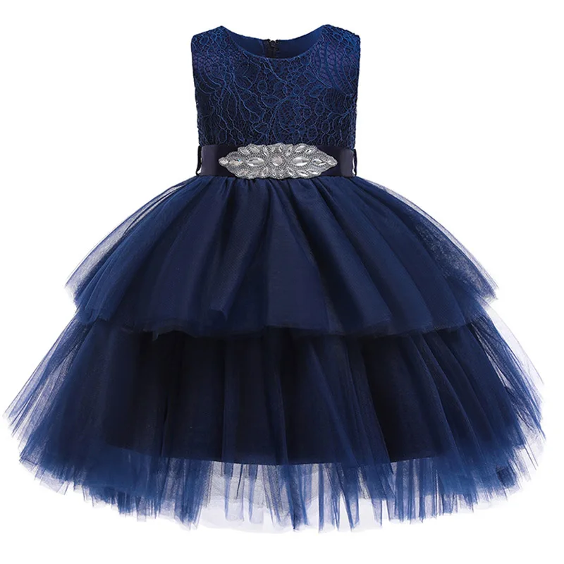 Зимнее платье для девочек; элегантное многослойное платье принцессы; Детские платья для девочек; карнавальные вечерние бальные платья; одежда для детей