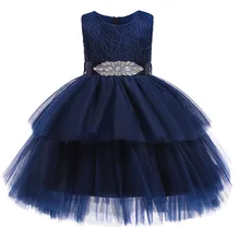 Зимнее платье для девочек; элегантное многослойное платье принцессы; Детские платья для девочек; карнавальные вечерние бальные платья; одежда для детей