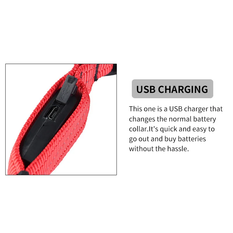USB перезаряжаемые ошейники для домашних животных светодиодный мигающий светящийся свет собака кошка Ночная безопасность Micro usb зарядка мощность ошейник для собак