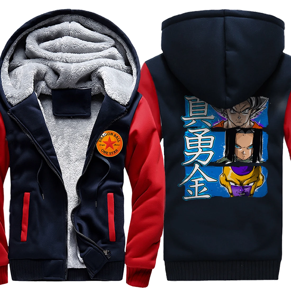 

DragonBall Z Anime Printed Jackets Male Winter Thick Coat 2020 Fashion Hooded Long Sleeve Tracksuits Man Zipper Pocket Coats