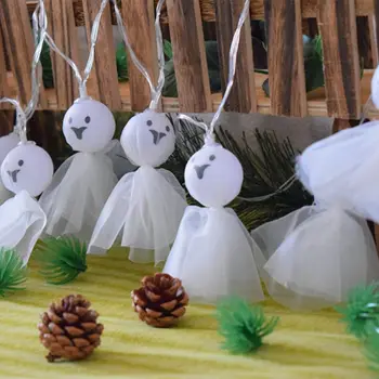 

Halloween Halloween String Lights 10 LED Lace Ghost for Halloween Party Decor, Halloween Decoration, Halloween Lighting，Outdoor