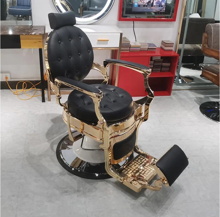 High-end European-style hair salon retro men's oil-tipped barber chair hair salon special haircut chair barber chair