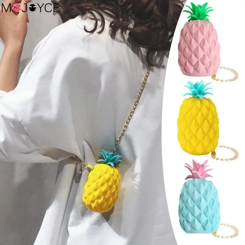 

Cute Fashion New Wild Shoulder Bags Pineapple Messenger Shoulder Bag Mini Cute Women Jelly Crossbody Bag Purse