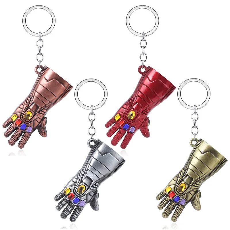 

Avengers 4 Keychain Marvel Super Hero Iron Man Palm High Quality 4 Color Men's Car Ladies Bag Pendant Key Chain