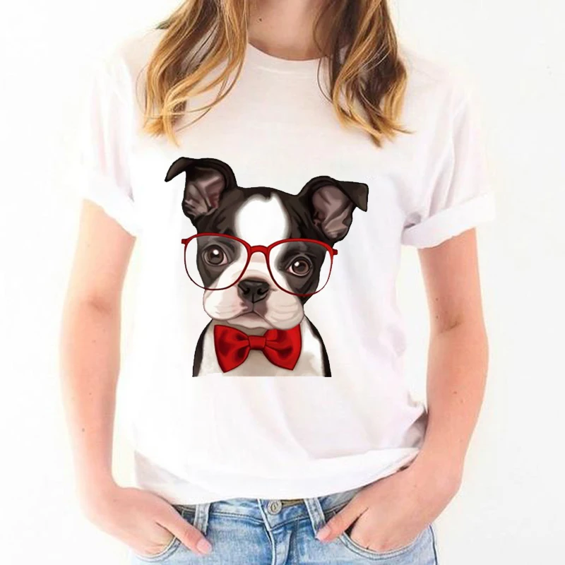 

Women's T-shirt New Fashion Novelty Cool Tops Women Funny French Bulldog T Shirt Short Sleeve Vogue Camiseta Mujer Tshirt Women