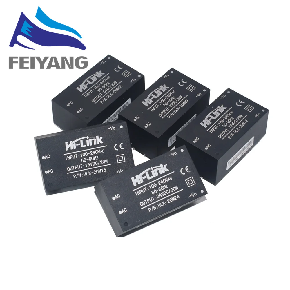 HLK 20M05/20M09/20M12/20M15/20M24 AC DC 220V 5V/9V/12V/15V/24V изолированный коммутационный понижающий
