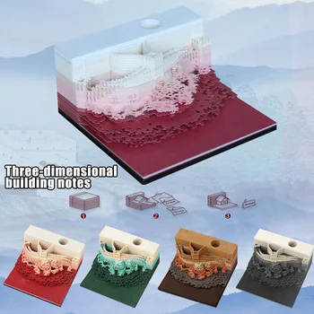 

DIY Paper Notes Art Building Block 3D Decoration Sticky Notes Stickers Paper Cards Craft Post HYD88