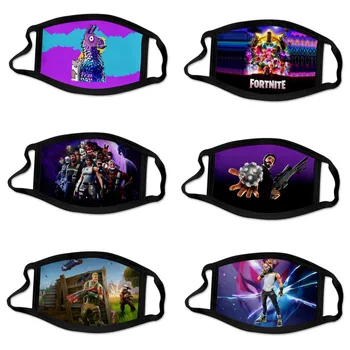 

Fortnites Cartoon Cottons Masks Anti Dust Reusable Breathable Face Mouth Christmas Gift for Adult Children Kid Boy Girls
