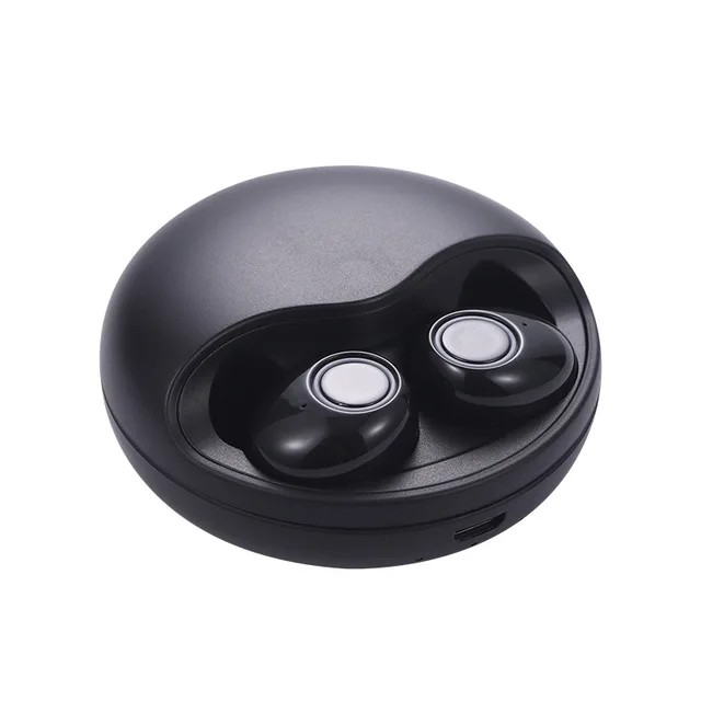 Macaron K10 фонарь 5,0 Беспроводная бинауральная TWS bluetooth-гарнитура Спортивная мини-гарнитура в уши с шумоподавлением Android телефоны HD звонки - Цвет: Черный