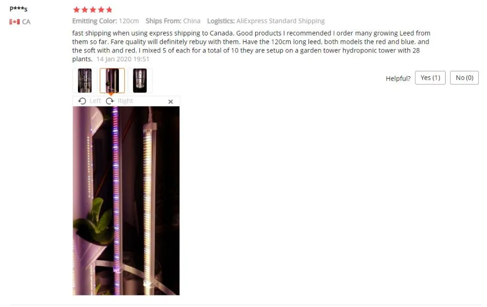 Description Picture 5 of item5pcs/lot 120cm LED Grow Light T8 Tube Bar Plant Lamp Full Spectrum Hydroponic LED for Cultivation Indoor Vegs Greens Grow Tent