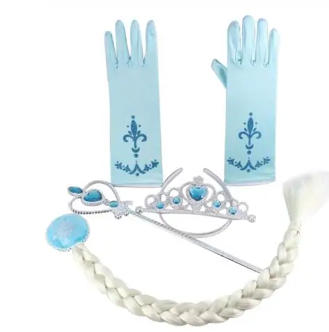 4 piece set Холодное сердце 2 Анна Эльза 2 новое платье принцессы для девочек детская Рождественская одежда на заказ Детское зимнее платье Эльзы для девочек - Цвет: 4 piece set