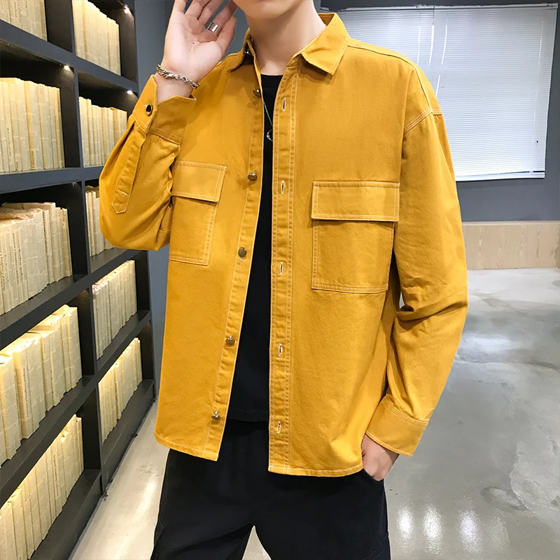 

Men's Outerwear Autumn New Arrival Fashion Shirt Youth Loose Fashion Seven-Color Handsome Men's Casual Jacket Male