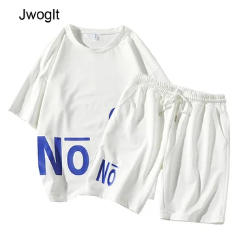 

Summer Fashion Letter Printed Sport Suit Sweatshirts+Shorts Casual Two Piece Set For Men Sweatsuit Clothing