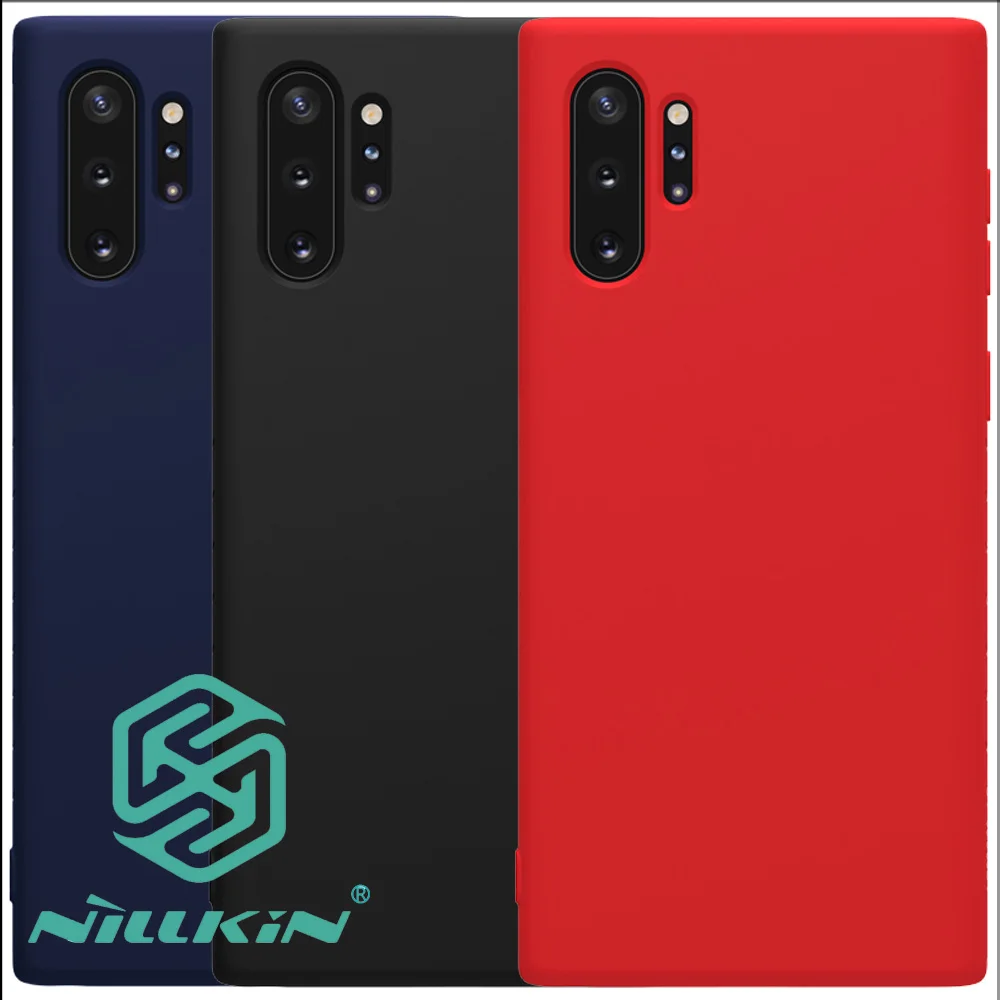 Жидкий силиконовый чехол Nillkin для Samsung Galaxy Note 10 Plus мягкий гелевый резиновый