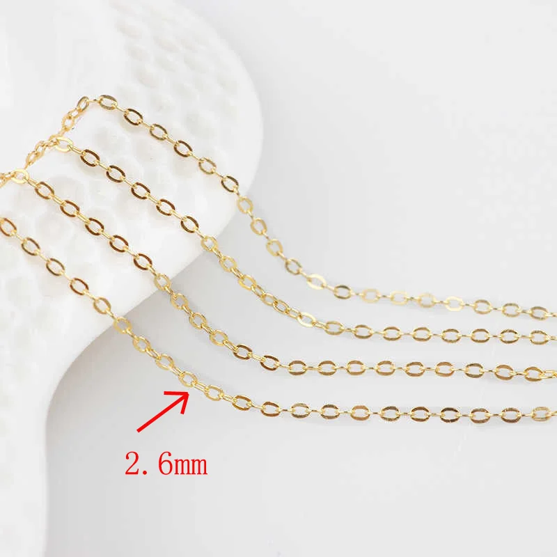 hzew 50pcs 2.6mm*55cm chain three colors Iron chain for women man