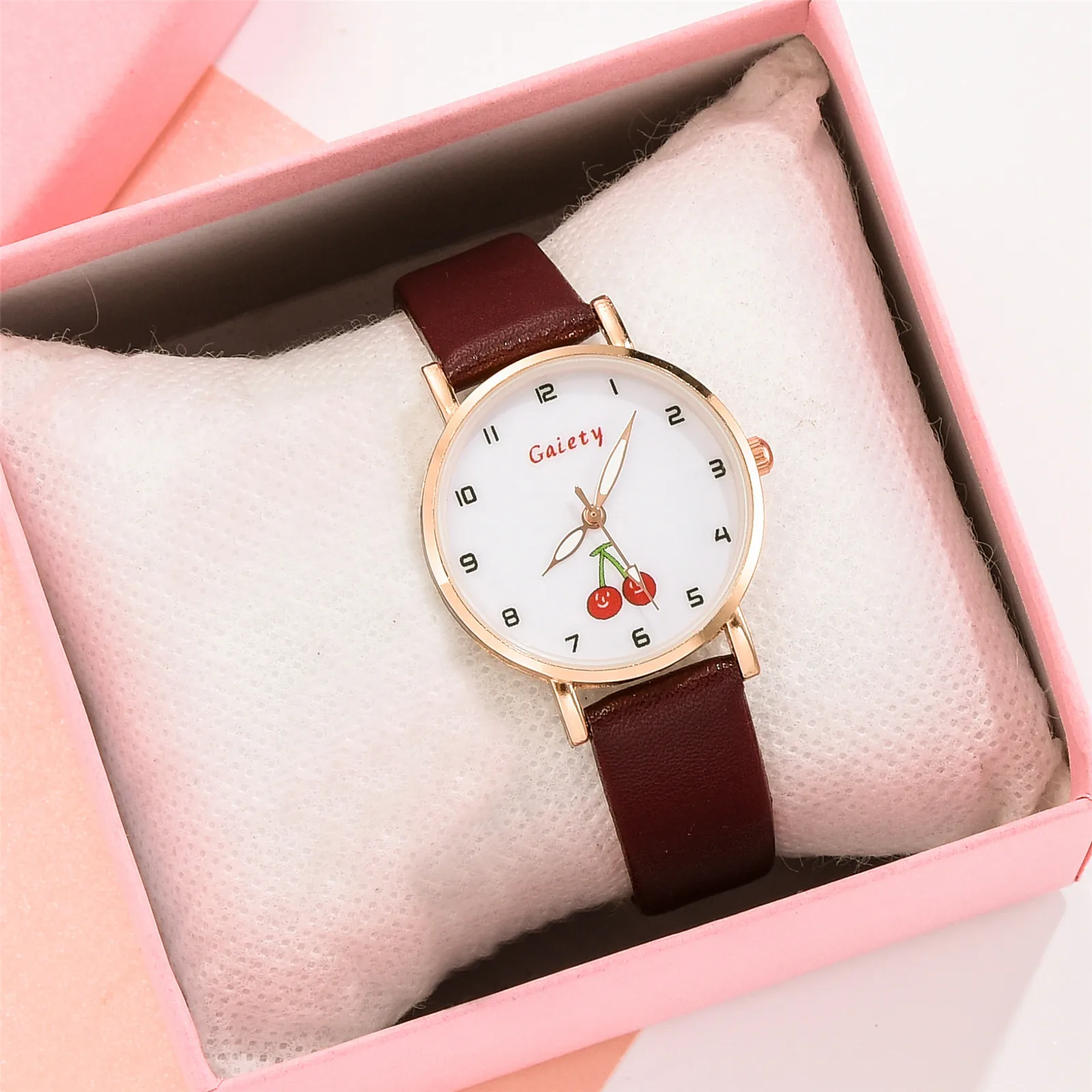 

Women's Wristwatch Korean Style Cute Fruit Fashion Casual Student Ladies Watch Simple And Stylish Casual Watch Relogio Feminino