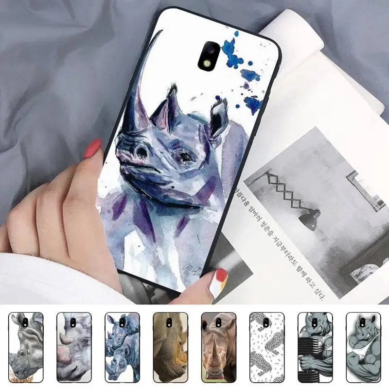 Носорог силиконовый чехол для задней панели мобильного телефона Samsung J2 J200 J4Plus