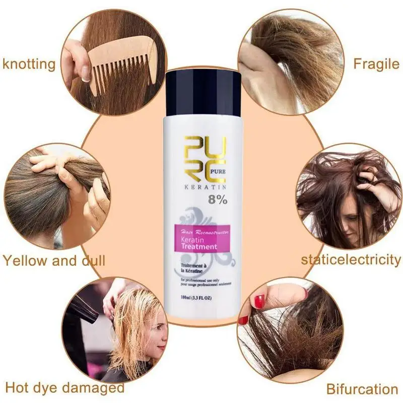 PURC Keratin Hair Treatment And Purifying Shampoo Hair Care Products Set 12% Formalin Brazilian Keratin Shampoo Hot Sale PURC Keratin Hair Treatment And Purifying Shampoo Hair Care Products Set 12% Formalin Brazilian Keratin Shampoo Hot Sale