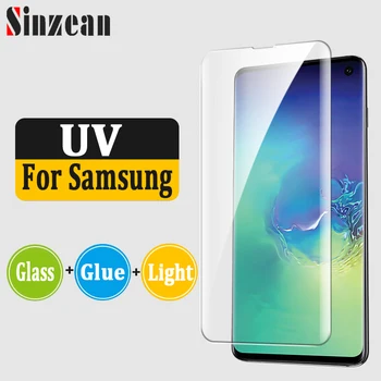 

2019 New Material 20pcs UV Glass For Samsung S20 Ulta/S10 Plus/S8/S9/Note 8/Note 9/Note 10 Plus 3D Full Covered glue UV Glass