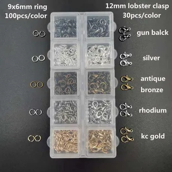 

560pcs Mixed Assorted Jump Ring/Lobster Clasps For DIY Jewelry Making Findings