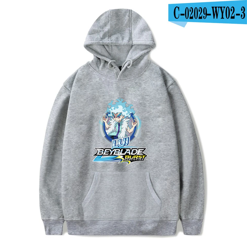 gray Толстовки Beyblade Burst эволюционные свитшоты для мужчин и женщин Harajuku худи с принтом пуловеры красные для мальчиков и девочек Популярные Осенние Топы - Цвет: gray