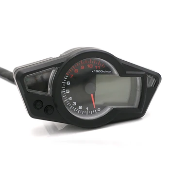 

DIY Universal1,2,4 cylinder LCD Motorcycle Racing Street Bike Speedometer Odometer RPM Speed Fuel Gauge 13000RPM