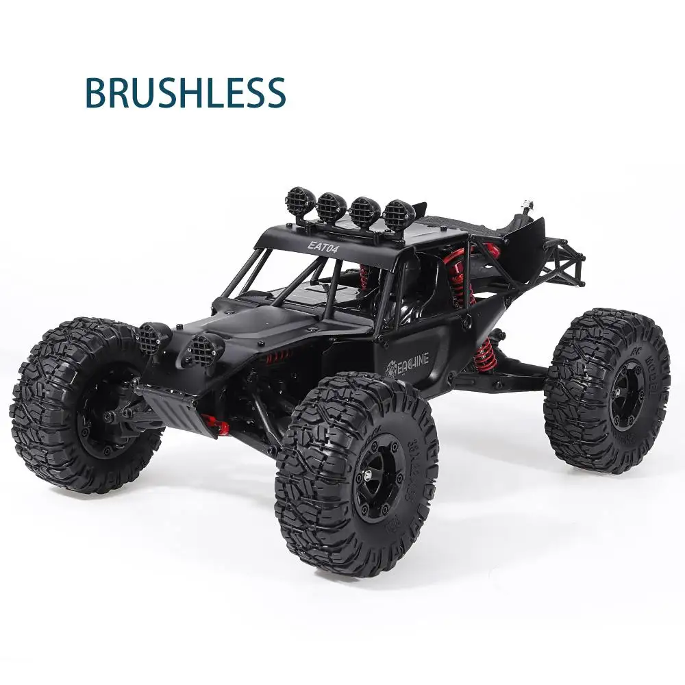 Brushless Eachine EAT04 1/12 2,4G 4WD щетка/брушелесс пропорциональное управление черный RC автомобиль металлический корпус пустынный внедорожник Грузовик RTR игрушка - Цвет: Brushless