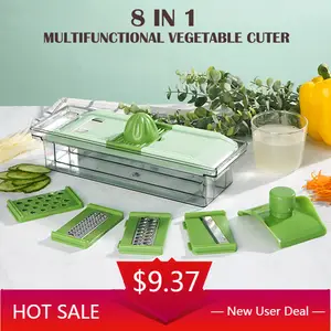 Volwco Vegetable Cutter And Slicer, 9 In 1 Multifunction Food Grater With 6  Interchangeable Stainless Steel Blade,Colander With Egg Yolk Separator  Peeler Hand Guard Vegetable Choppers - Blue price in UAE,  UAE