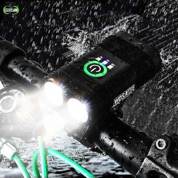 

WOSAWE USB Rechargeable Bike Light IP67 Waterproof Front Lamp Rear Torch Cycling LED Flashlight Headlight Bicycle Accessories