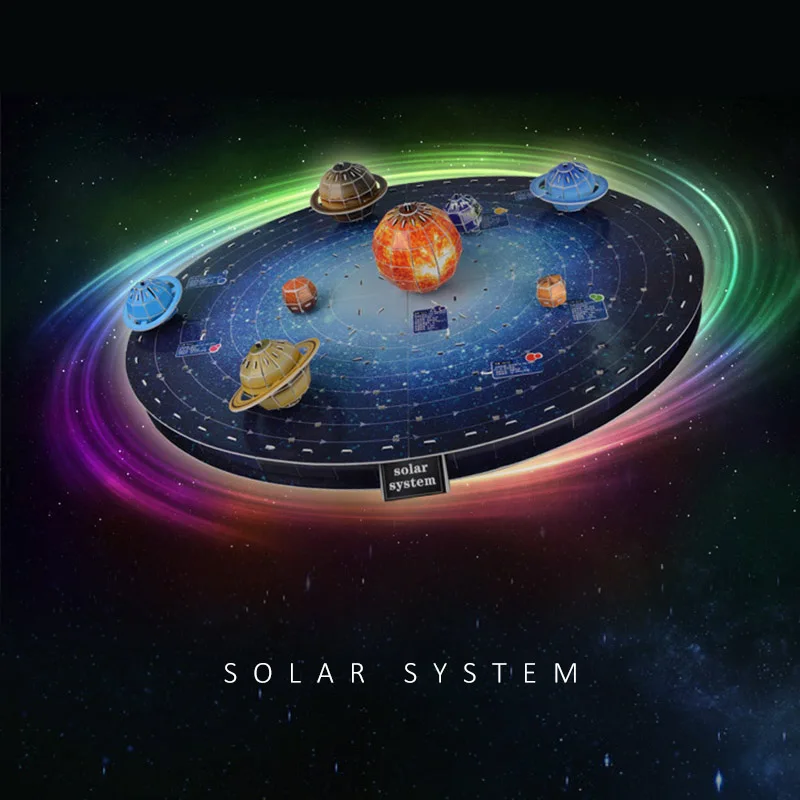 Высокая сложность 3D солнечная система Набор пазлов планета доска бумага сделай