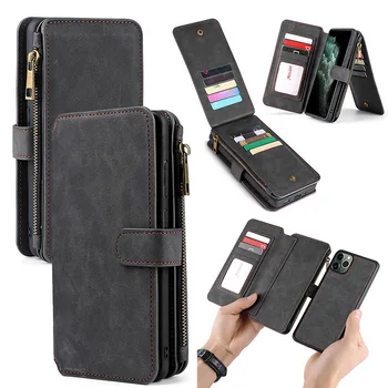 

For iPhone 11 Pro Max case XR case 8 8Plus case X XS multifunctional retro flip PU leather case mobile phone case wallet cover