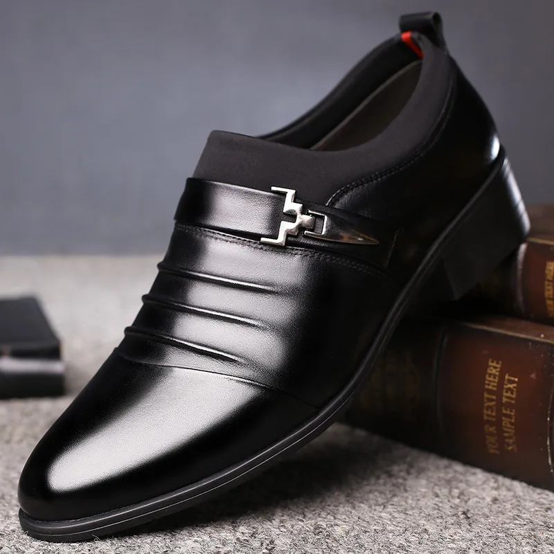 

Extra High 2019 Spring New Style MEN'S SHOES Pointed-Toe Business Formal Wear Loafers Foot Covering MEN'S Leather Shoes Casual S