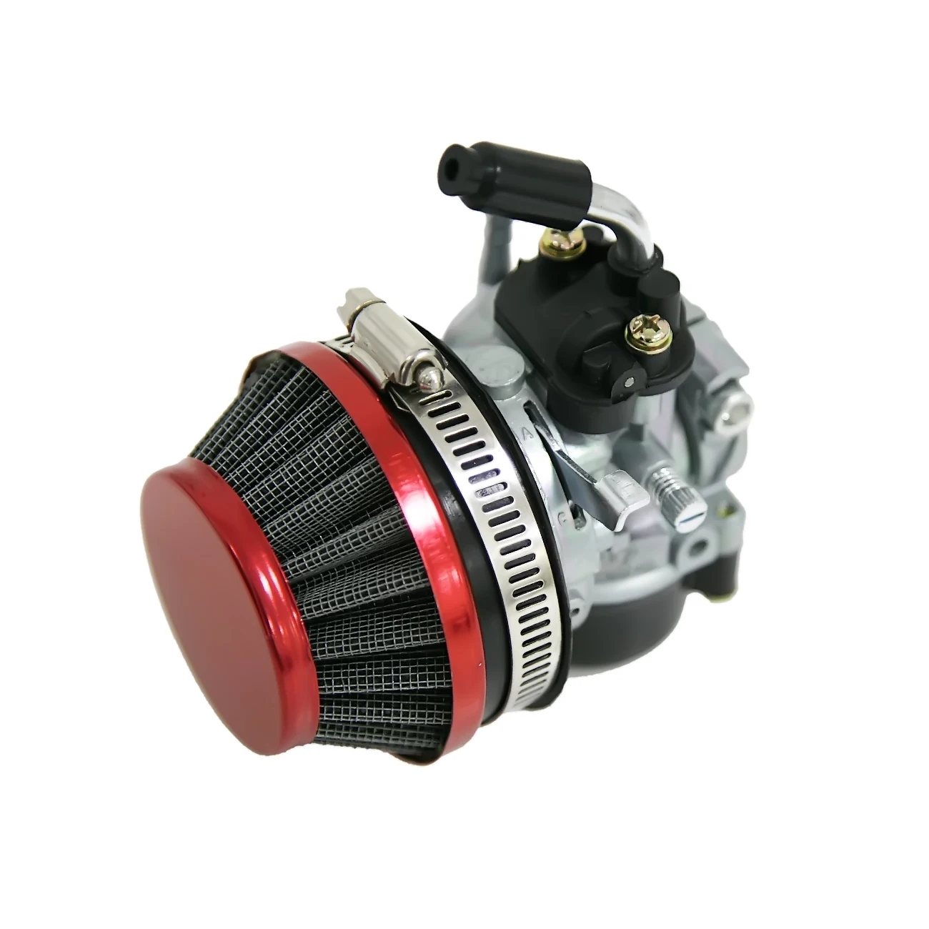 Red 60mm Air Filter Cleaner fits 49cc 60cc 80cc 2-Cycle Motorized Bicycle New