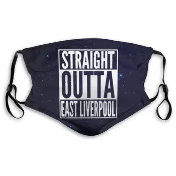 

Straight Outta East Liverpool Mouth Cover Mask with PM2.5 Filters 5 Layers of Protection for Men Women Black