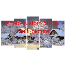 Фото на заказ 5 шт мульти-картина комбинация 5D DIY Алмазная вышивка крестиком полные стразы Алмазная вышивка мозаика